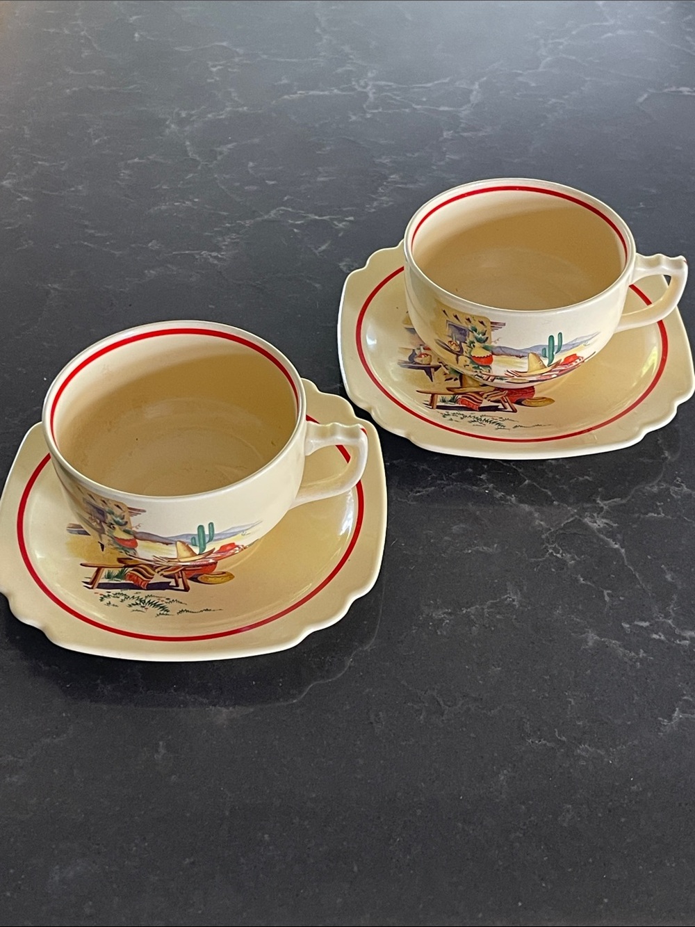 Homer Laughlin Mexicana Cup and Saucer (2)